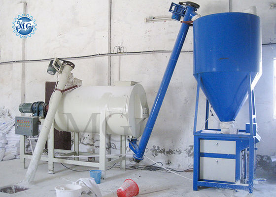 1-8 T / H Small Dry Mix Mortar Mixing Plant Wall Putty Floor Tile Adhesive Glue Grout Making Machine