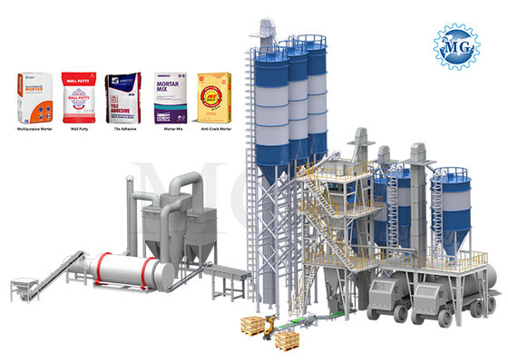 10-50 T/H スキムコートと壁塗料の生産のためのタワー型乾砂砂砂場