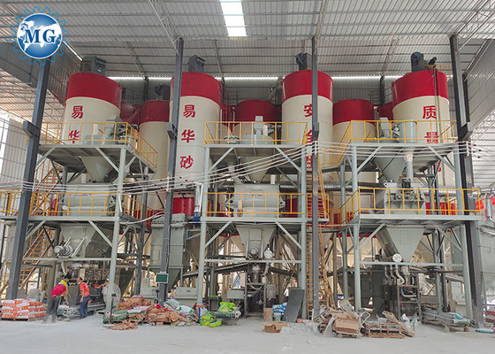 タイルの接着剤の作成のためのフル オートマチック10-15T/H乾燥した混合乳鉢機械植物